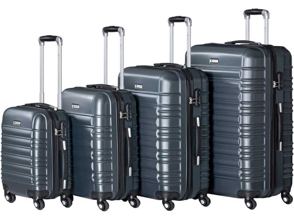 4 Piece Travel Suitcase Hard Side Suitcase Set