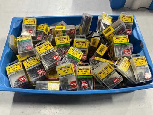 Rotadrill Assorti diverse schroeven RVS en verzinkt (100x)