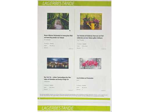 ARTLAND Rimanenze Stock Murales - Immagini in vetro di diverse dimensioni e stampate con motivi diversi