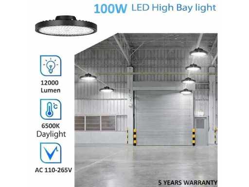 Highbay UFO 100W - PRO Design SMD - Dimmable - Cold White 6500K x (20)