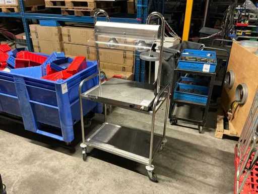 Warming buffet and serving trolley
