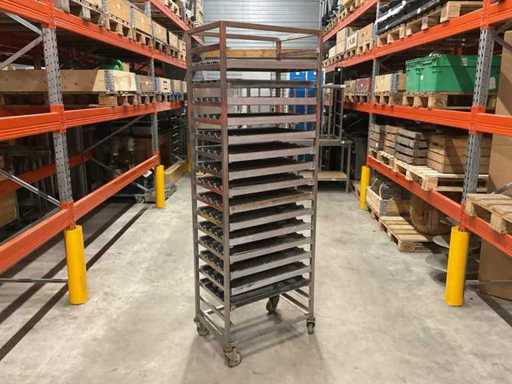 Cărucior de raft cu farfurii pentru baghete