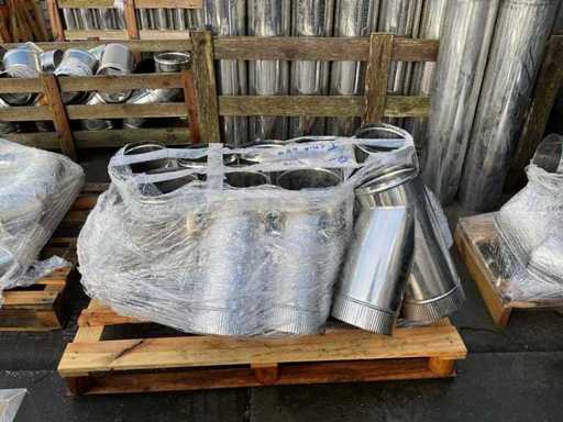 Stainless steel chimney pipe T piece 45 gr