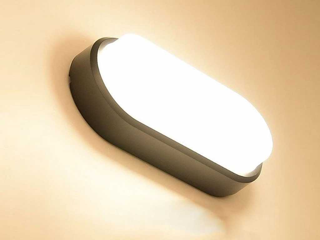 Pannelli LED di design a montaggio superficiale da 12 W 3000K ovali impermeabili (10x)