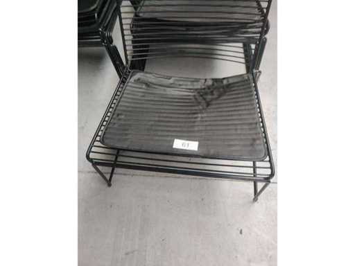 6x Lounge black + cushion (6x)