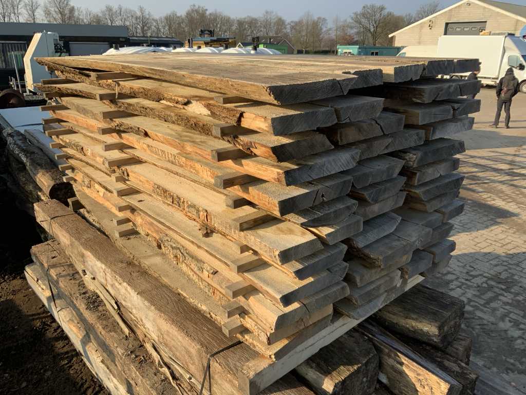 Batch of ash wood planks