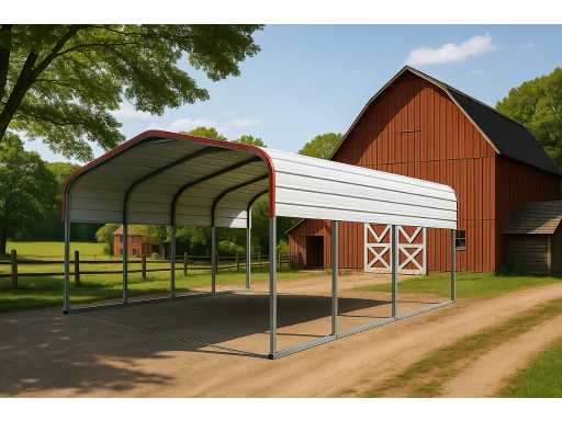 Field Industries M202012TS Garage / auvent en métal 6.10x6.10 mètres (37 m2)