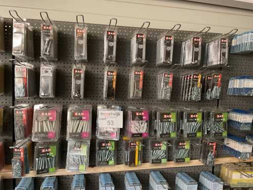 225blisters bevestigingsmaterialen