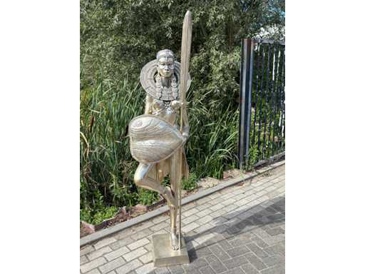 Statuie din bronz în stil african de 1,86 metri în?l?ime