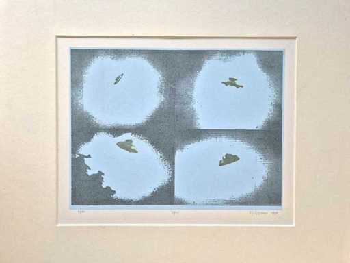 Gijsbers - Sérigraphie - 'Ovnis' - 50 x 50 cm.