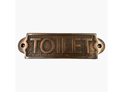 (17x) Muurplaat Toilet koper