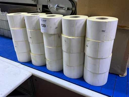 Batch of labels on rolls