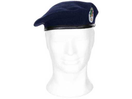 Beret angolański, "POLICIA", niebieski (R13) (30x)