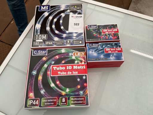 C.Star. Schutzart IP44. Weihnachten LED-Beleuchtung Girlande. (3-fach)