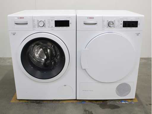 Seria Bosch|8 mașina de spălat VarioPerfect & seria Bosch|8 uscător cu condensator auto-curățant