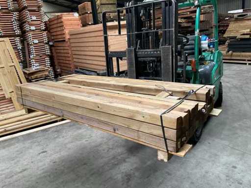 Poteau d’épicéa imprégné - 180x6,6x6,6 cm (30x)