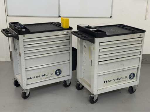 HAHN + KOLB 2 Chariots à outils avec contenu 