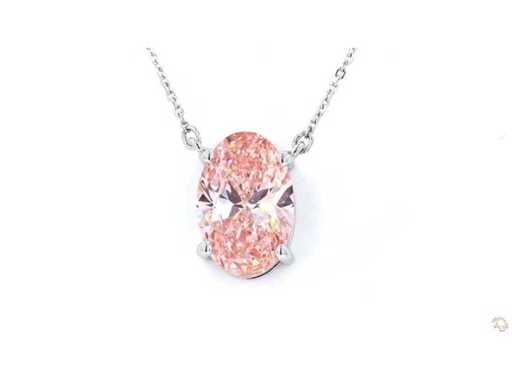 Platina ketting met 3,07 crt. diamant