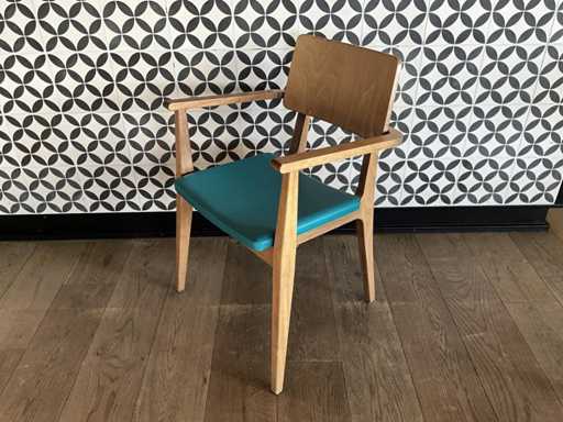 Satellite - Flash AC - Scaun de restaurant cu scaun din piele (4x)