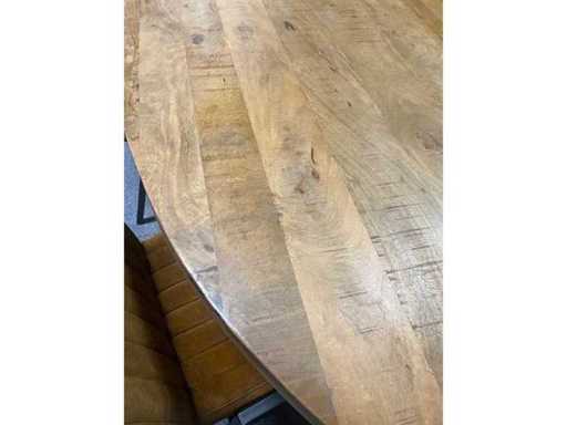 Table à manger mangue ovale 240 x 110 x 78 cm xxl, avec 6 chaises Rivera maison