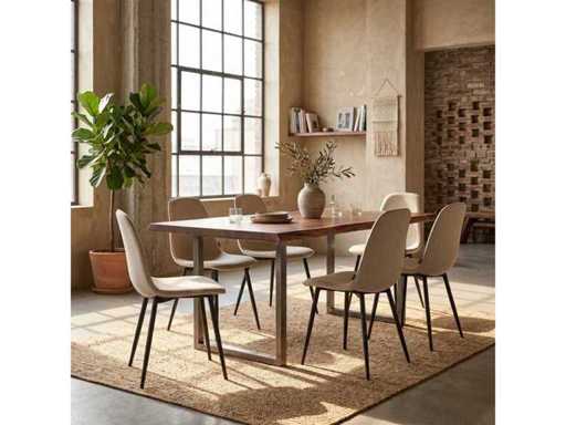 Set mit 4 Esssessel-Badewanne weiß