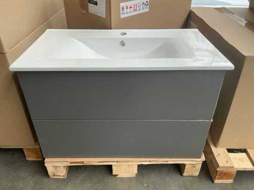 Kame Gama Bathroom Furniture Matt Grey 80cm