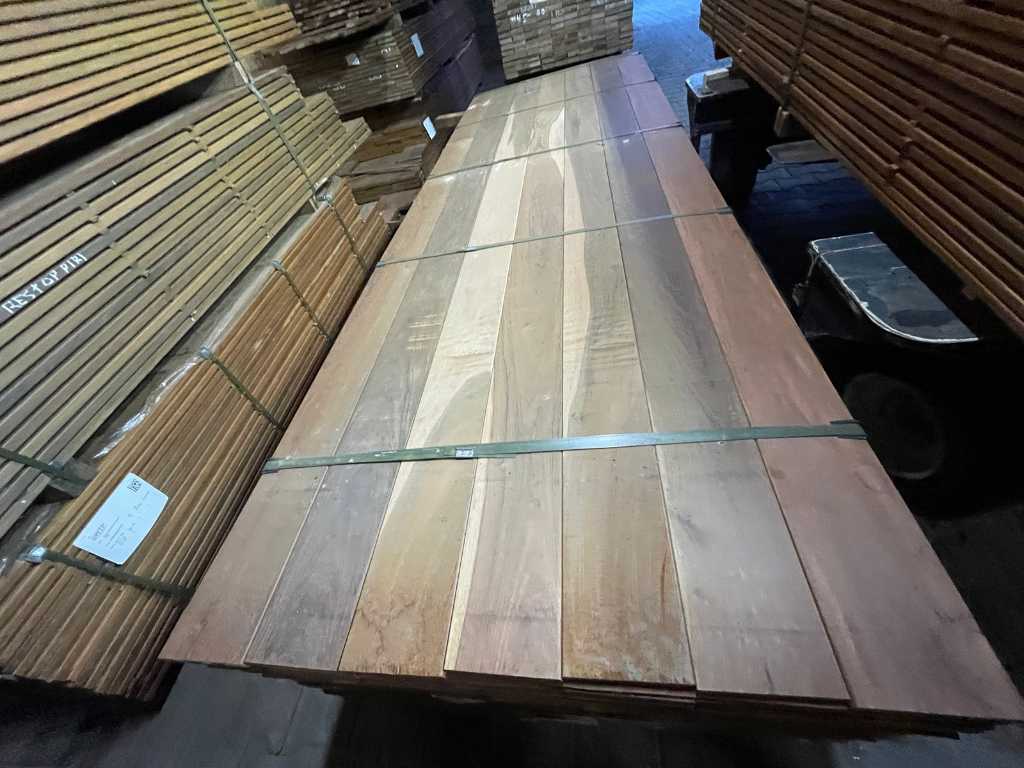 Ipé hardhouten planken geschaafd 21x145mm, lengte 305cm (49x)