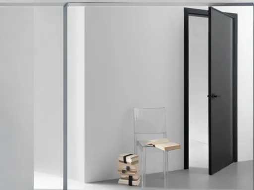 ALBED MILANO 1964 design door with frame metal glass