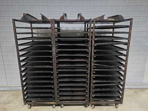 Hein - 15-piece stainless steel oven trolley (3x)