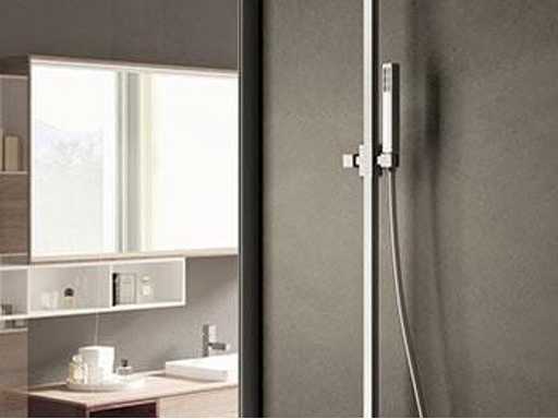 Handdouche staafmodel chroom tbv Hotbath Bloke regendoucheset