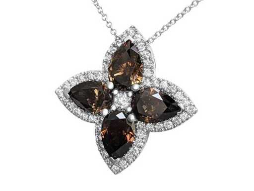 Hoge juwelen hanger in Fancy Brown Natural Diamond 4,81 karaat