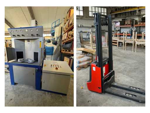 Clearing of sandblasting systems Nicolis and Turbo Technika, pedestrian stackers, order pickers