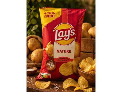 Pack de 45 paquetes de patatas fritas originales saborizadas – Tamaño máximo 275 g – Fecha de caducidad: abril de 2026
