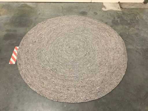 Covor gri VOMODI Palma 200x200cm.