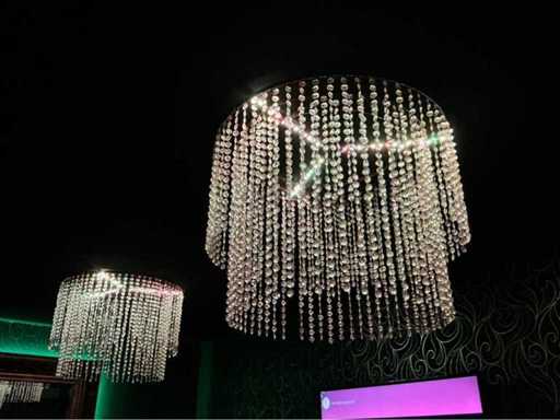 Lampă de tavan cu dungi LED (2x)