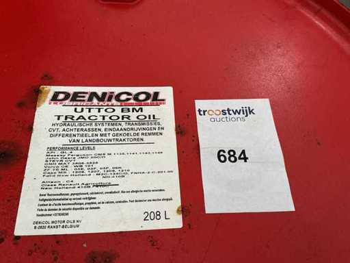 Denicol Tractor olie,inhoud 208 liter