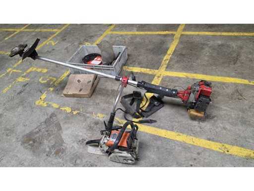 Débroussaille et tronçonneuse