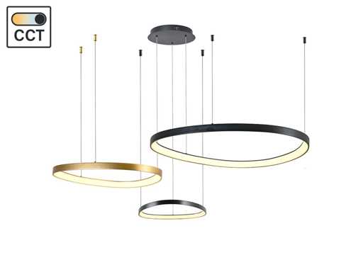Lampe pendante Auren 42cm&62cm&82cm Anneau Trio 160W LED 3CCT(1x)