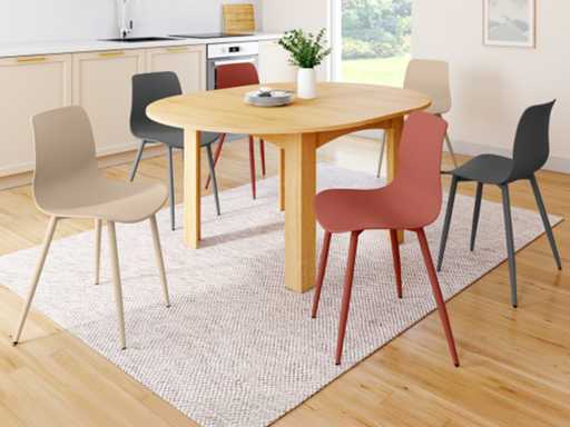 Woonkamerstoelen (kleurenmix) - set van 6