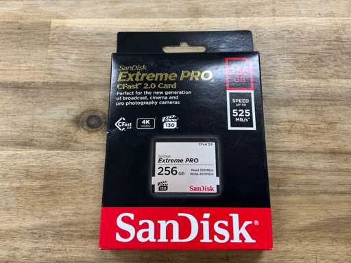 SanDisk Extreme Pro CFast 2.0 Card 256GB