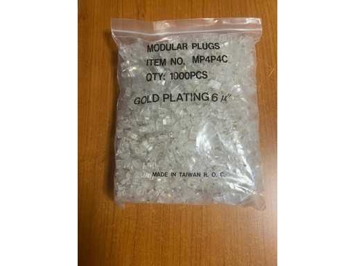 Modular Plugs MP4P4C Stock of 4-way plug connectors (100000x)