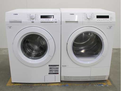 Mașina de spălat AEG Lavamat Protex & Uscătorul AEG Lavatherm Carat Protex