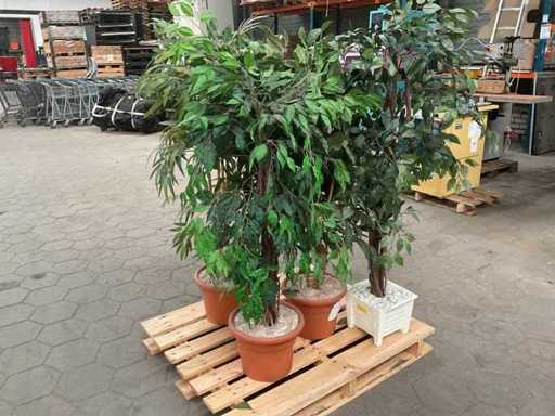 Artificial plants in pots (4x)