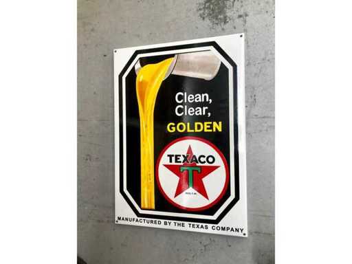 Texaco emailplaquette - Muurdecoratie