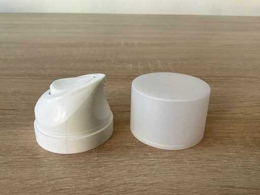 Dispenser 53mm ActuatorAmbWhi/Overcap MattWhite Tr Other packaging materials (132073x)