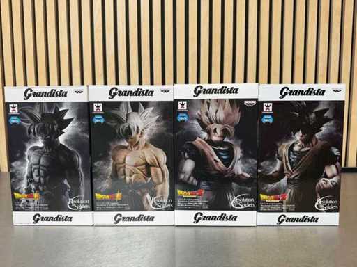 Banpresto - Figurines de la collection Dragon Ball Z Grandista Resolution of Soldiers Son Goku (4x)