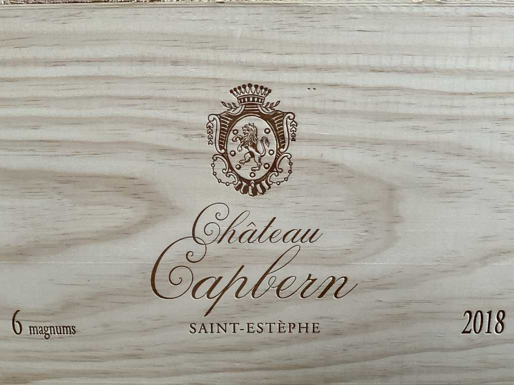 6x Magnum fles Rode wijn CHATEAU CAPBERN 2018