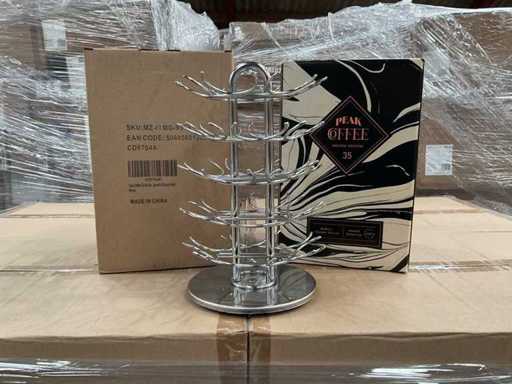 Partij Peak Coffee Nespresso Vertuo Capsulehouder Voor 35 Pads Zilver (96x)