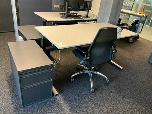 Desk with office chair and carcass