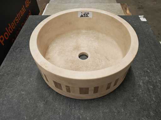 Lavaggio con luce in travertino in pietra naturale 40,6x15 cm